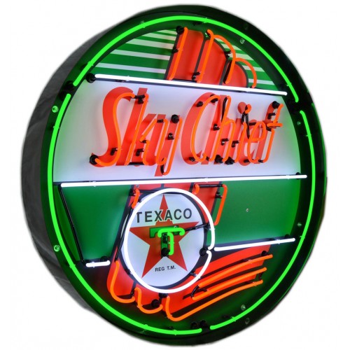 Texaco Sky Chief Gasoline Neon Sign-WL-MOT009-T1