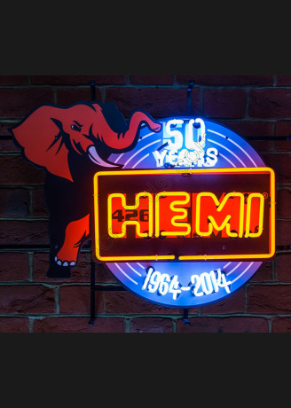 Hemi 50Th Anniversary Neon Sign