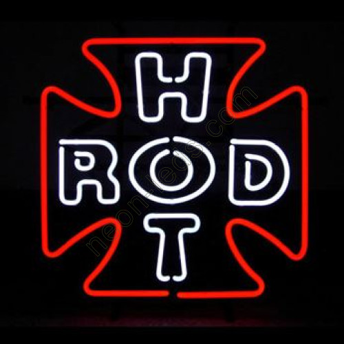 Hot Rod Cross Neon Auto Sign-WL-AUN38
