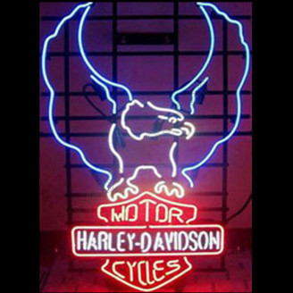 Harley Davidson neon motorcycle sign