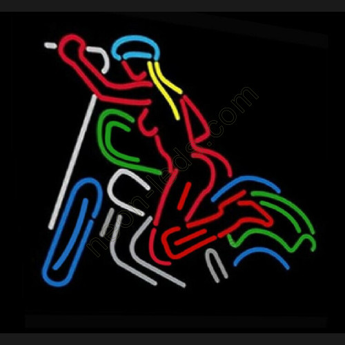 Motorcycle Rider Lady Neon Auto Sign-WL-MOT018