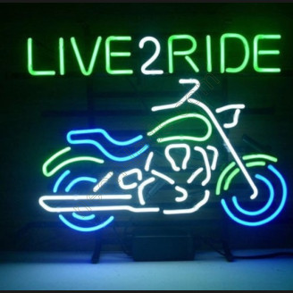 New Harley Motorcycle Love 2 Ride Ride Em Hard Neon Auto Sign