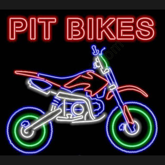 PIT BIKES Neon Auto Sign