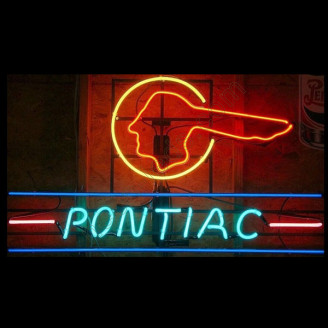 Pontiac Neon Auto Sign