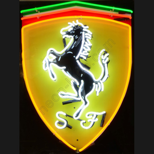 Ferrari neon auto sign with background-WL-221103
