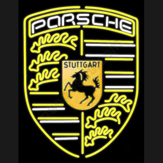 Porsche Stuttgai Handmade Art Neon Auto Sign