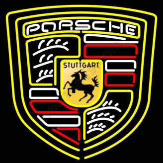 Porsche Stuttgart Neon Auto Sign