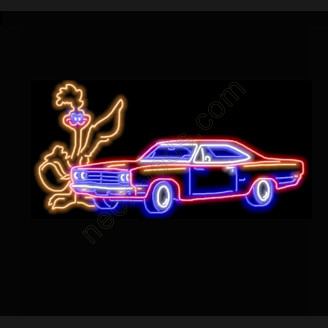 Road Runner Neon Auto Sign