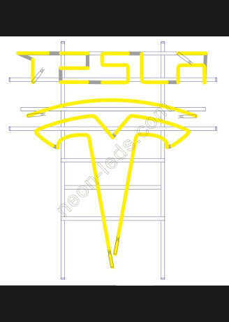 Tesla Auto Neon Auto Sign