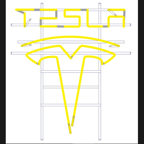 Tesla Auto Neon Auto Sign
