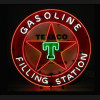 Texaco Gasoline Neon Auto Sign