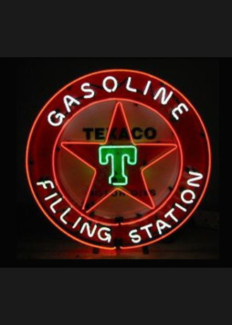 Texaco Gasoline Neon Auto Sign