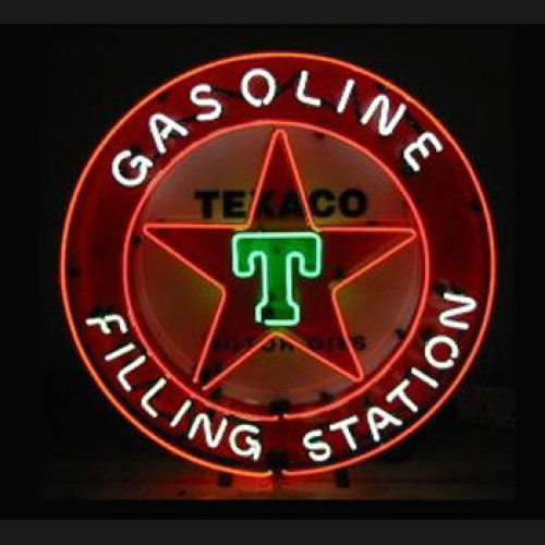 Texaco Gasoline Neon Auto Sign