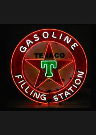 Texaco Gasoline Neon Sign