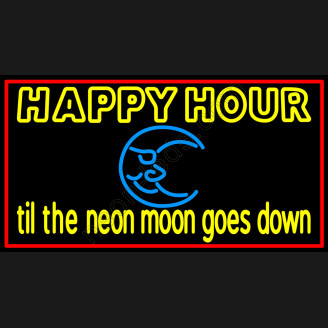 Blue moon happy hours.ll neon beer sign