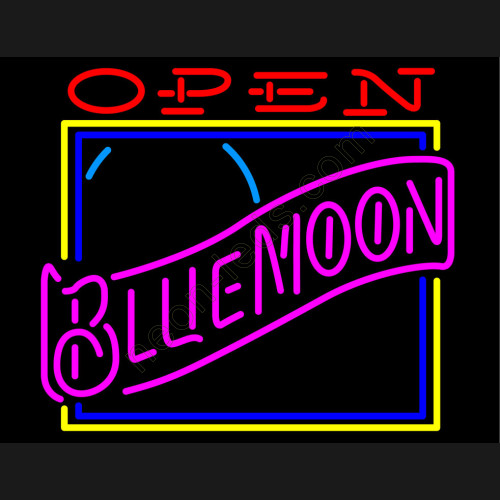 Blue moon Neon Open Sign-WL-MN03