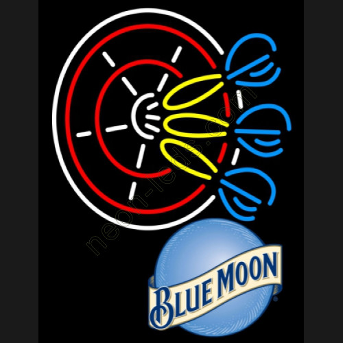 Darts Blue moon neon beer sign-WL-MN05