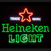 Heineken Light neon beer sign