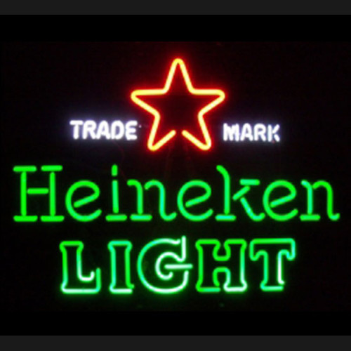 Heineken Light neon beer sign