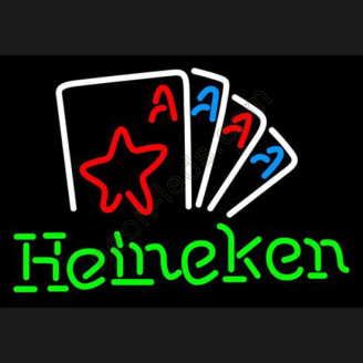 Poker and Heineken Neon Beer Sign