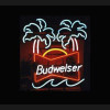 Bud Dual Palm Trees Neon Beer Sign