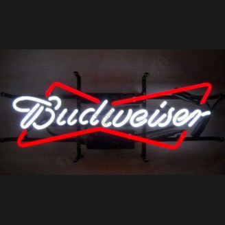Budweiser Bowtie Neon Beer Sign