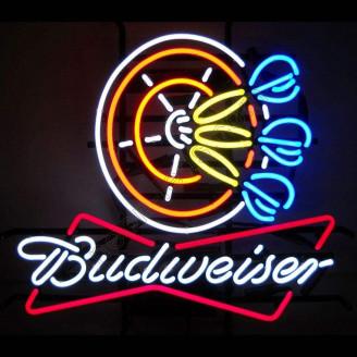 Budweiser Darts Neon Beer Sign