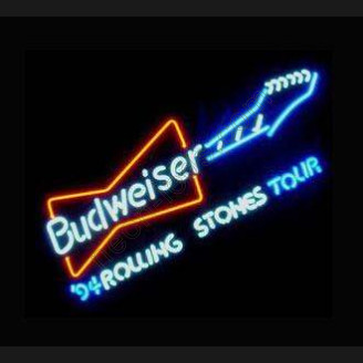 Budweiser Guitar Neon Beer Sign