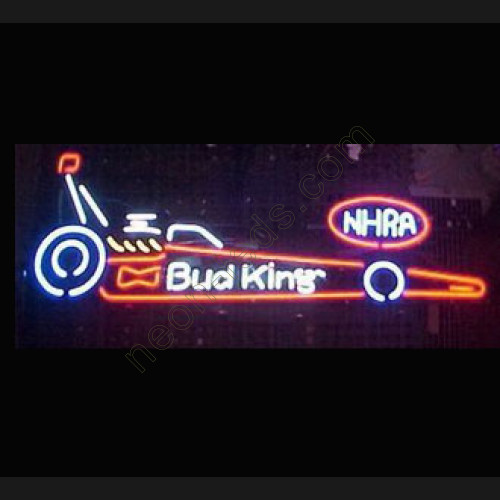 NHRA Dragster Bud King Neon Beer Sign-WL-NBN004