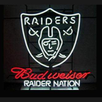Raiders Budweiser Neon Sign