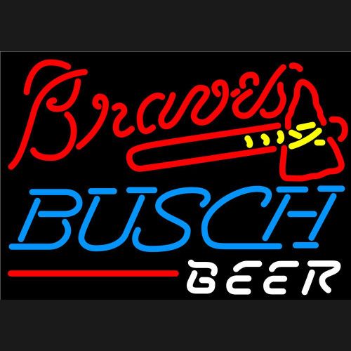 Busch atlanta-braves mlb NEON BEER SIGN
