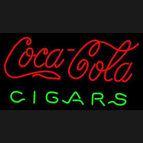 Coca Cola Cigars Neon Beer Sign