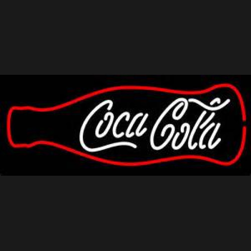 Coca Cola Neon Beer Sign white and red color