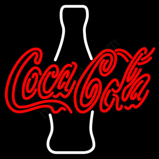 Coca Cola White Bottle Neon Beer Sign