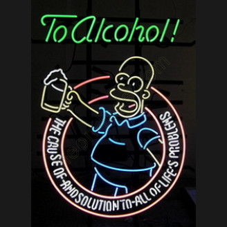 To alcohol neon sign