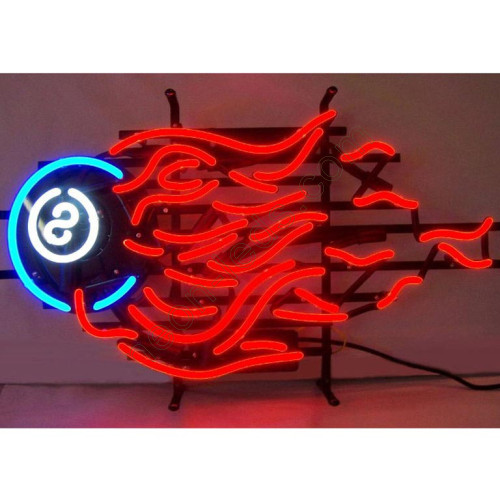 8 Ball Fire Neon Sign-WL-CC030