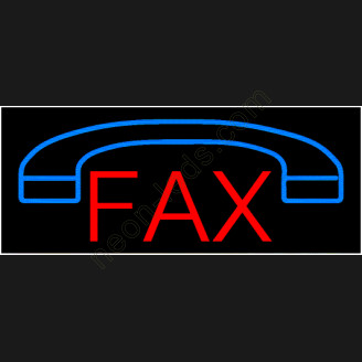 Fax with logo neon sign