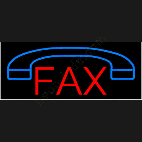 Fax with logo neon sign-WL-PHN1701