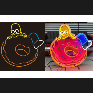 Homer Donut Neon Sign
