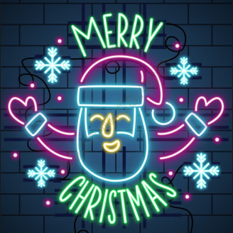 Merry Christmas Neon Sign, Santa Claus Neon Sign