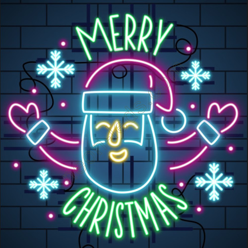 Merry Christmas Neon Sign, Santa Claus Neon Sign-WL-MCM02