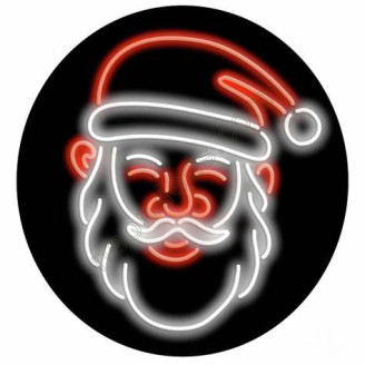 Santa Claus Neon Sign For Christmas Day
