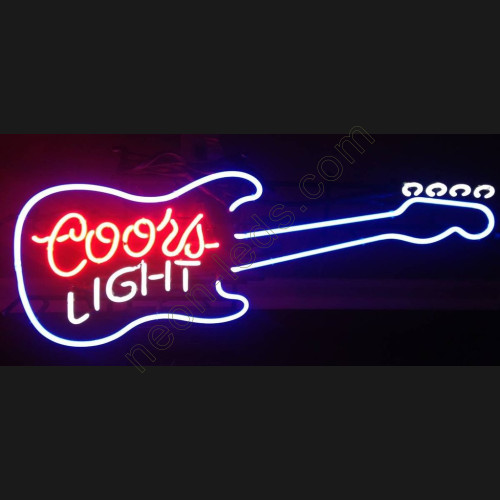 Coors light guitar neon beer sign-WL-NCS02