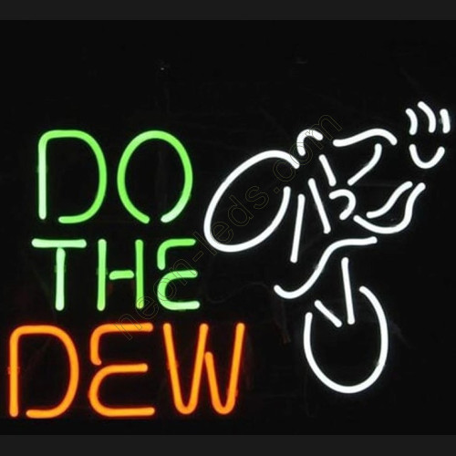 Do The Dew Mountain Bike Logo Neon Beer Sign WL-NB301 Do The Dew Mountain Bike Logo Neon Beer Sign WL-NB301