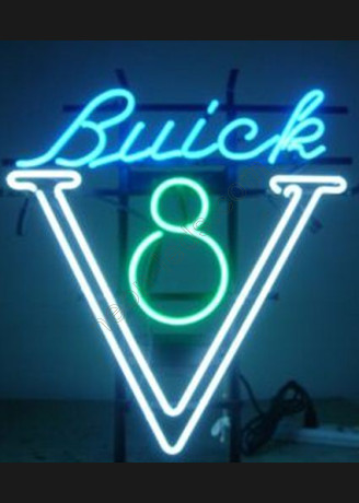Buick V8 Neon Light Auto Sign