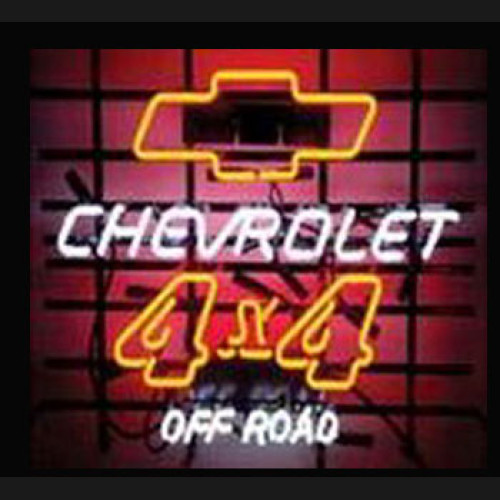 Chevrolet 4X4 Off Road Neon Auto Sign