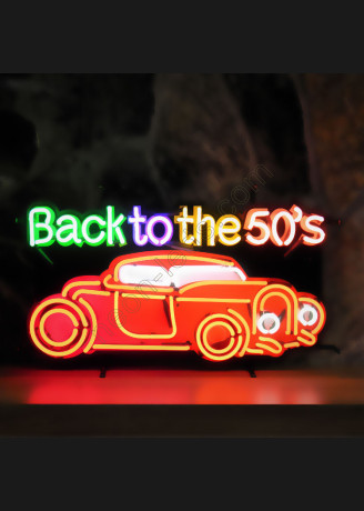 Back to the 50 car neon auto sign