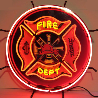 FIRE DEPARTMENT NEON AUTO SIGN