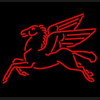 Mobil Pegasus Neon Auto Sign