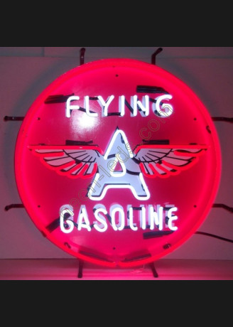 Flying A Gasoline Neon Auto Sign Flying A Gasoline Neon Auto Sign